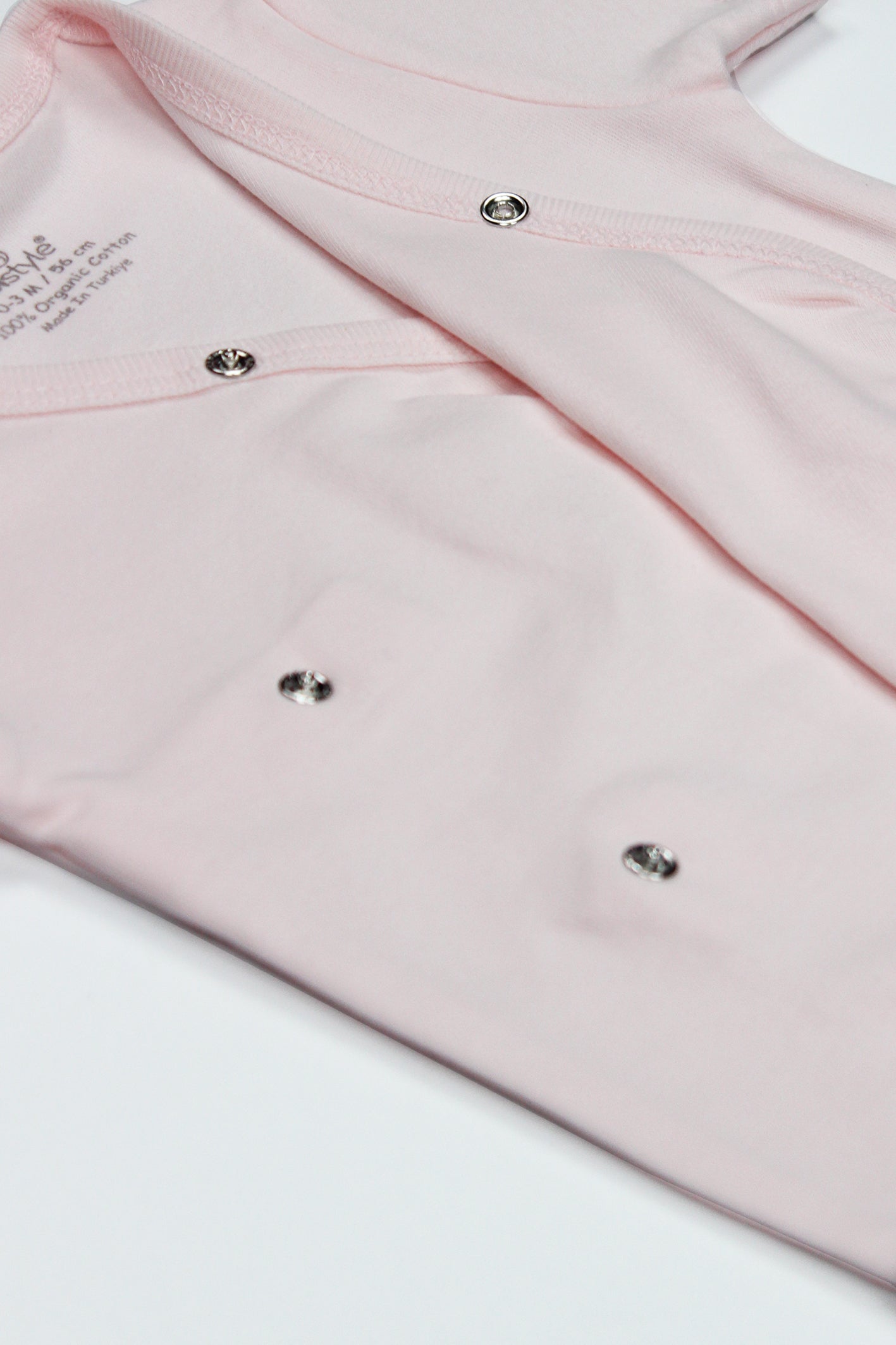 Bistyle Organik Natural Basic Style Kruvaze Uzun Kol Body BS17102 Pembe