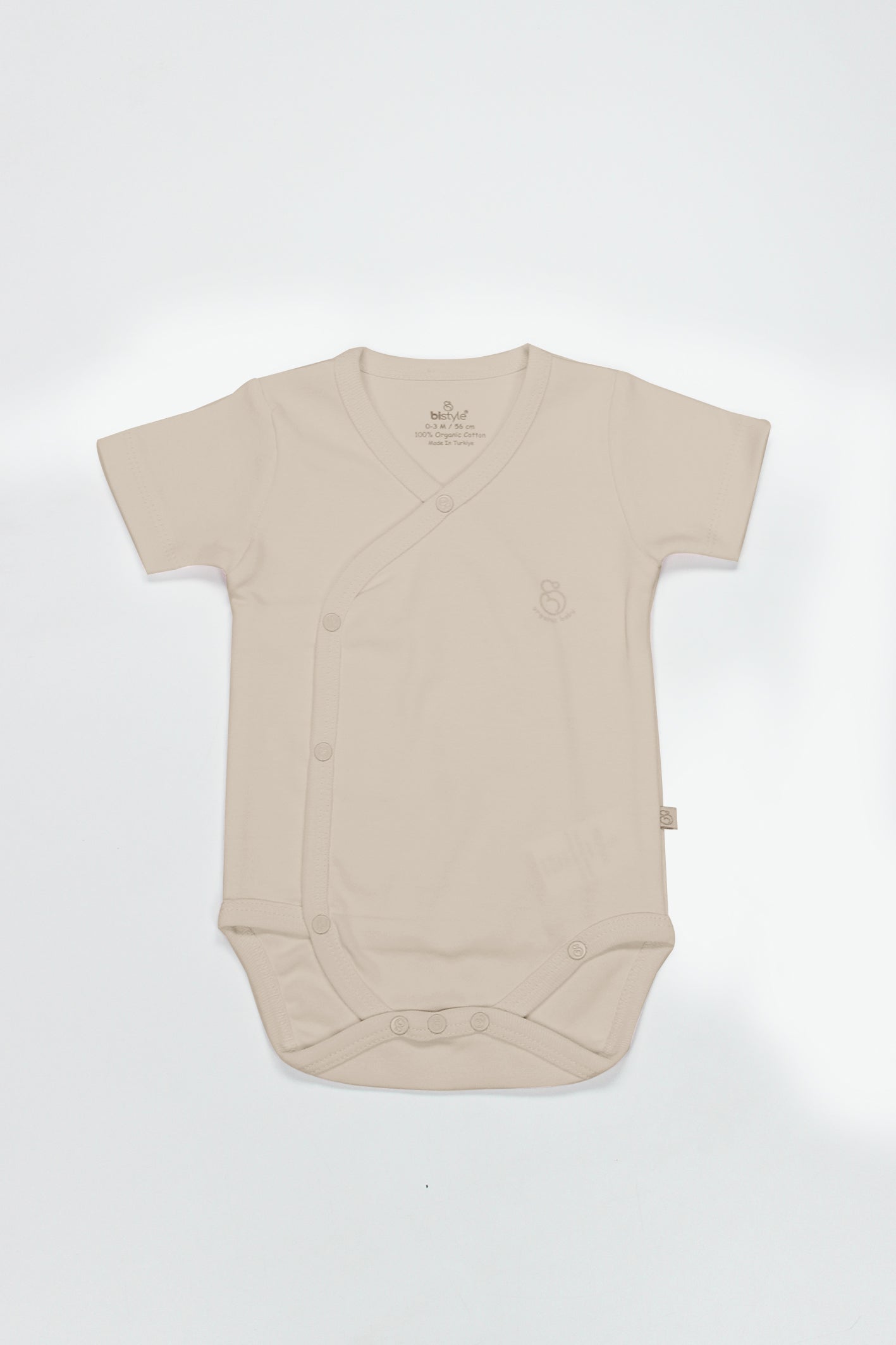 Bistyle Organik Natural Basic Style Kruvaze Yarım Kol Body BS17101 Bej