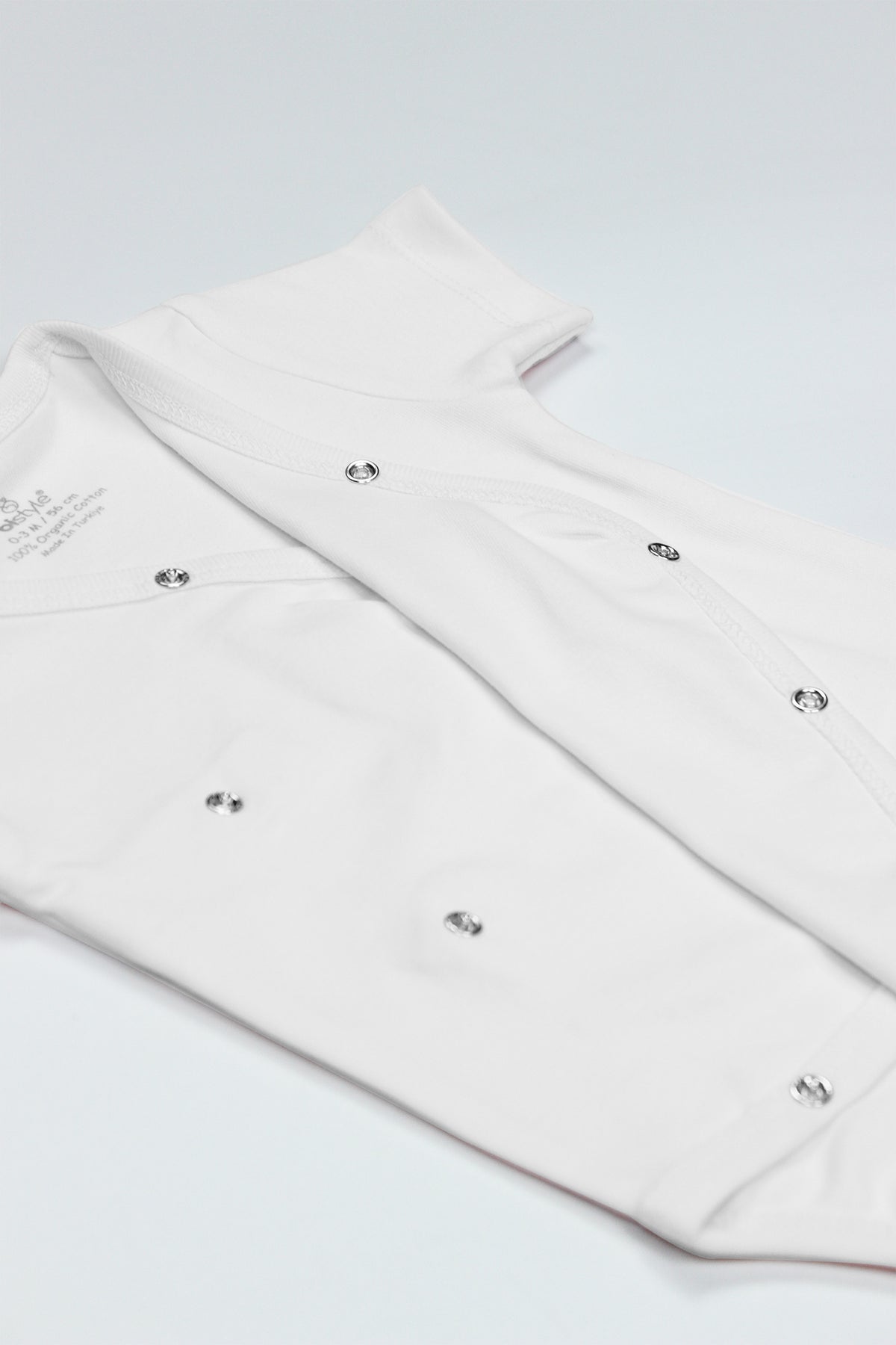 Bistyle Organik Natural Basic Style Kruvaze Yarım Kol Body BS17101 Beyaz