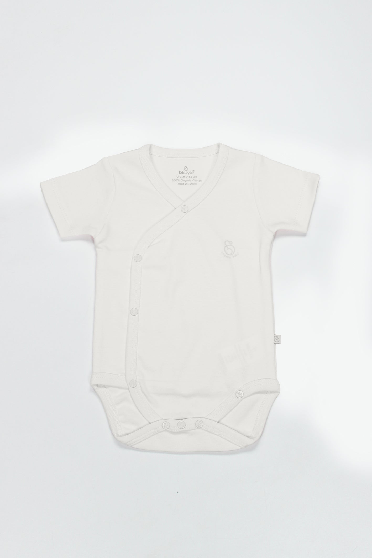 Bistyle Organik Natural Basic Style Kruvaze Yarım Kol Body BS17101 Ekru