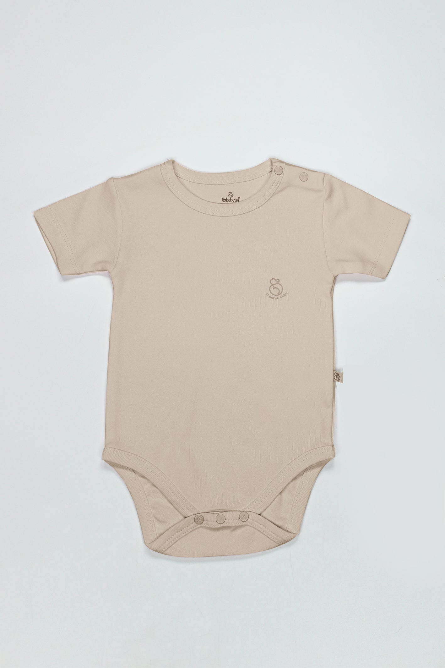 Bistyle Organik Natural Basic Style Yarım Kol Body BS17103 Bej