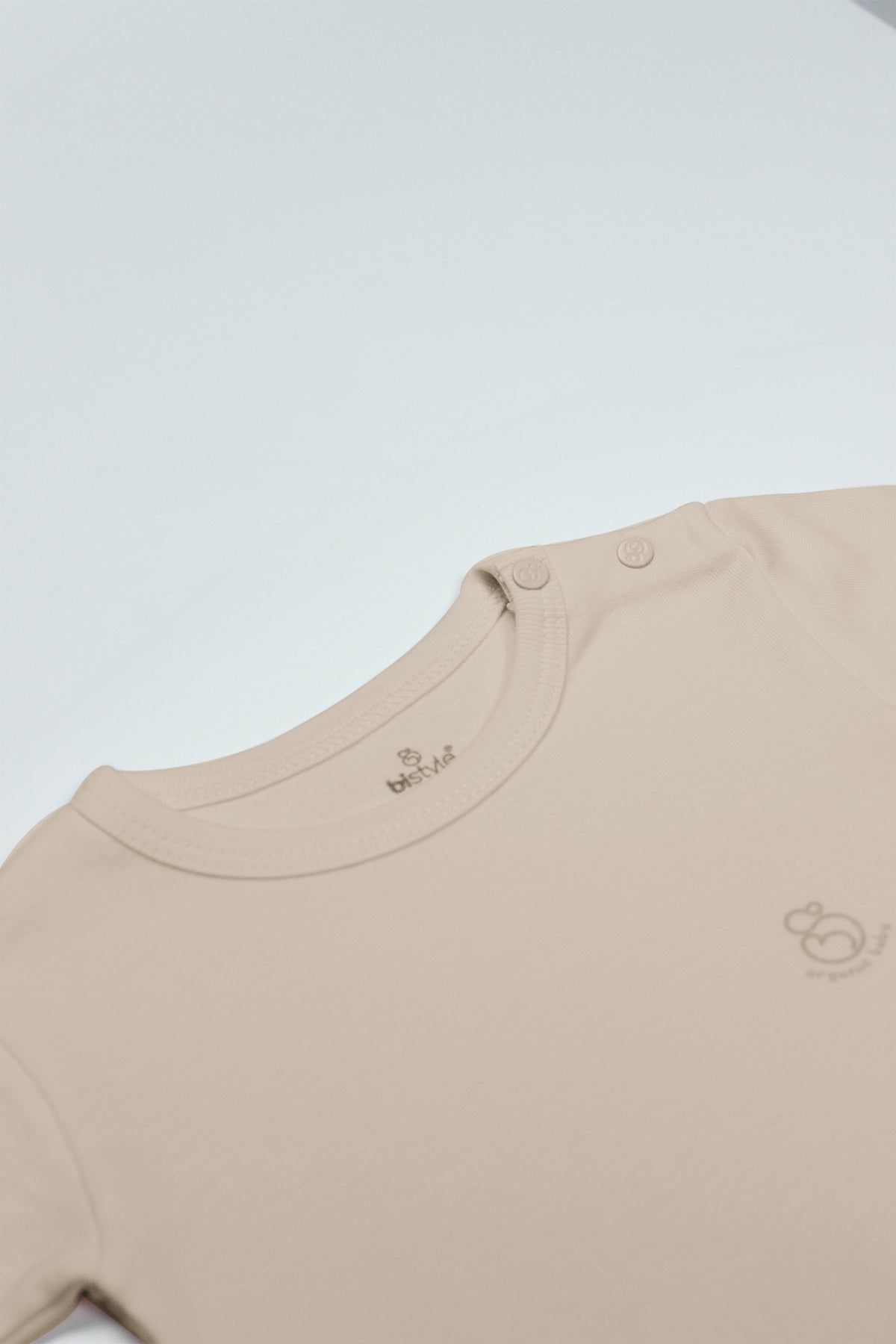 Bistyle Organik Natural Basic Style Yarım Kol Body BS17103 Bej