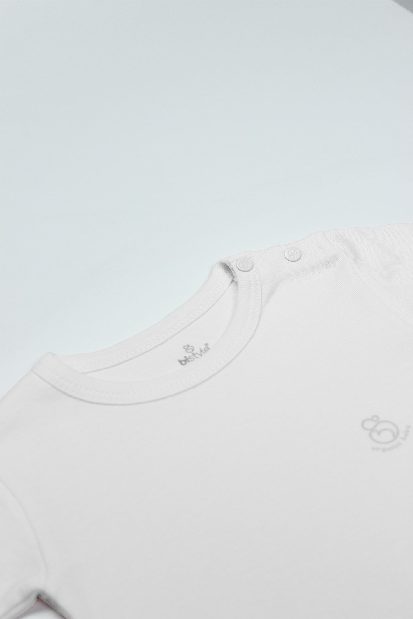 Bistyle Organik Natural Basic Style Yarım Kol Body BS17103 Beyaz