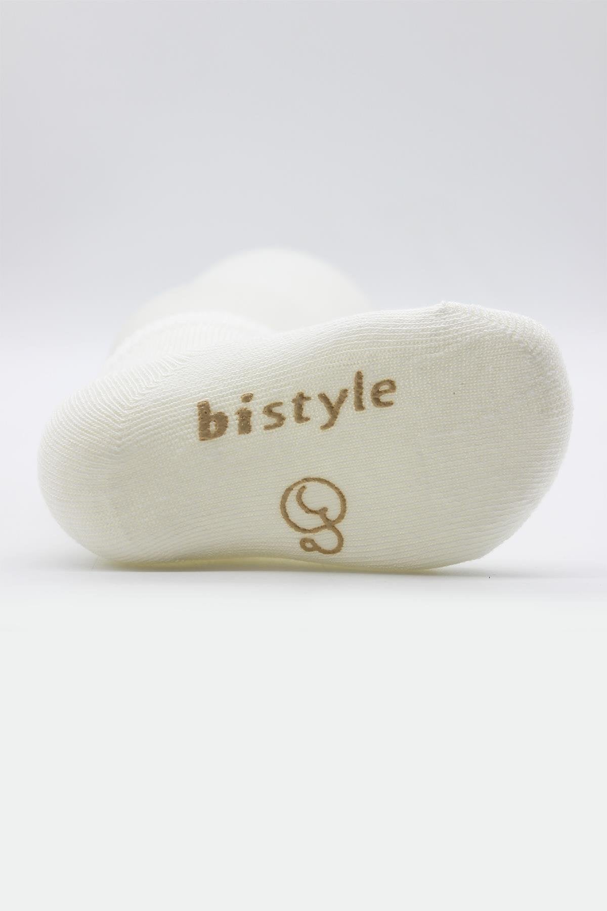 Bistyle 3lü Puanlı Kaymaz Penye Soket Çorap 10108 Bej