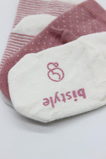 Bistyle 3lü Puanlı Kaymaz Penye Soket Çorap 10108 Pudra