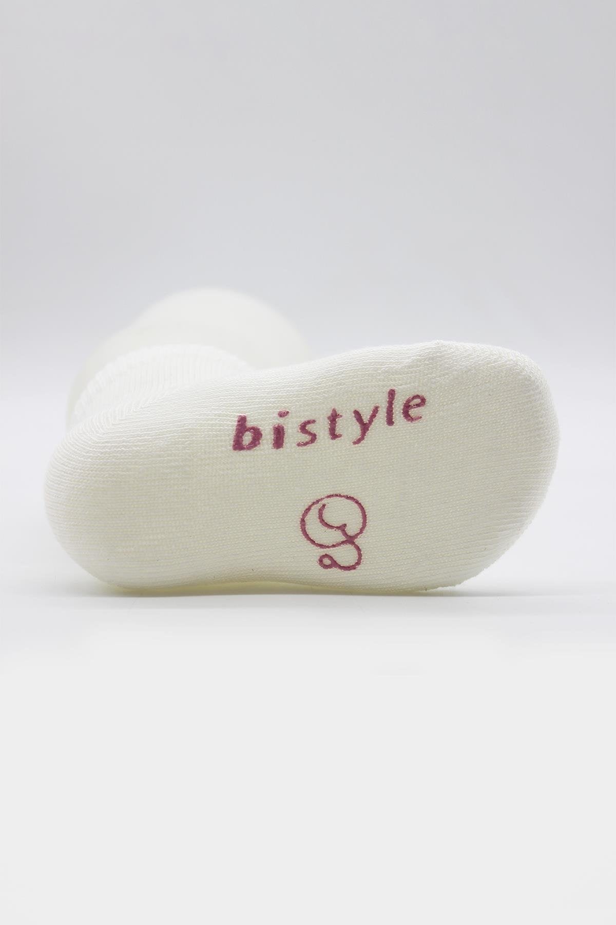 Bistyle 3lü Puanlı Kaymaz Penye Soket Çorap 10108 Pudra