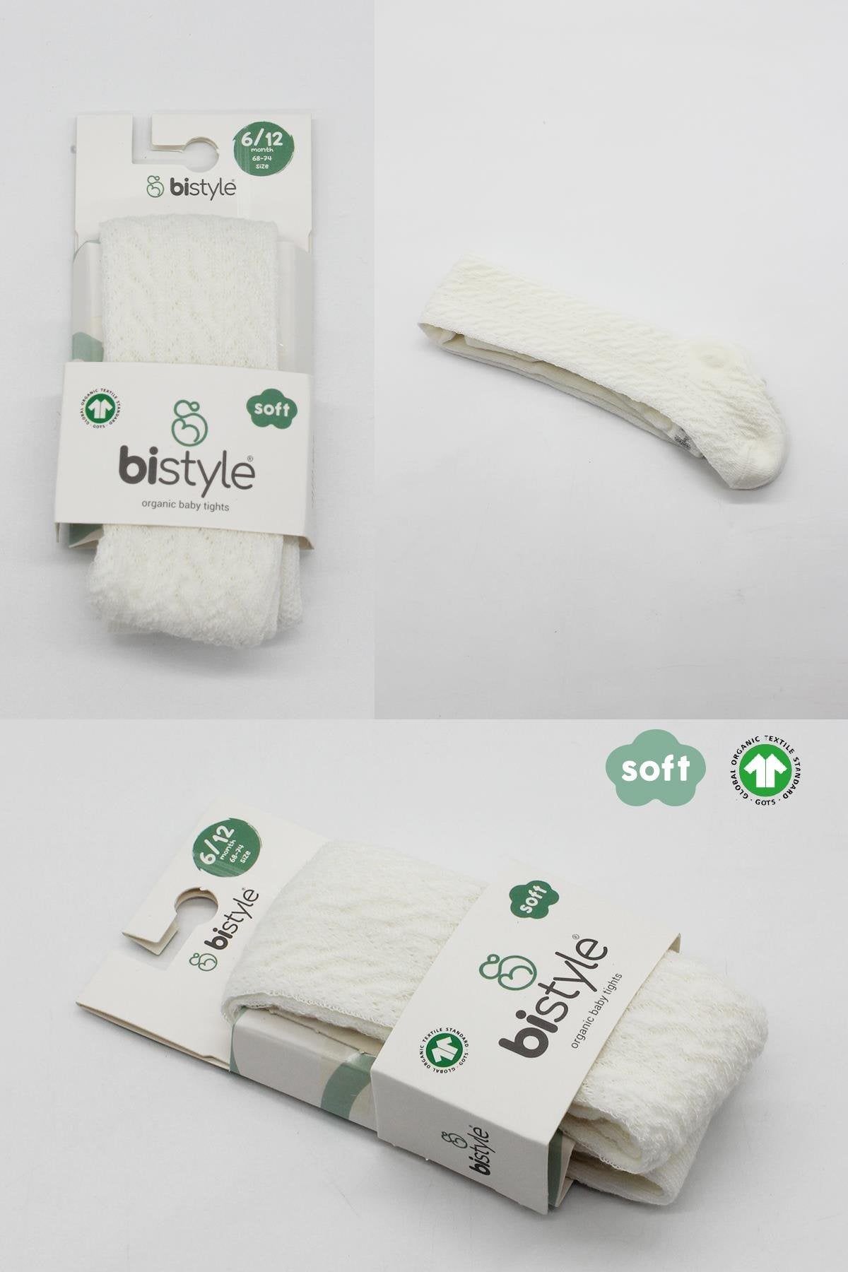 Bistyle Tekli Zikzak Kabartma Penye Külotlu Çorap BS50108 Ekru