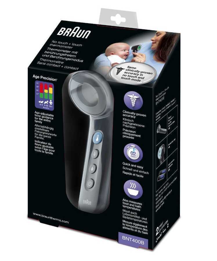 Braun BNT400 Temassız Alından Ateş Ölçer Siyah