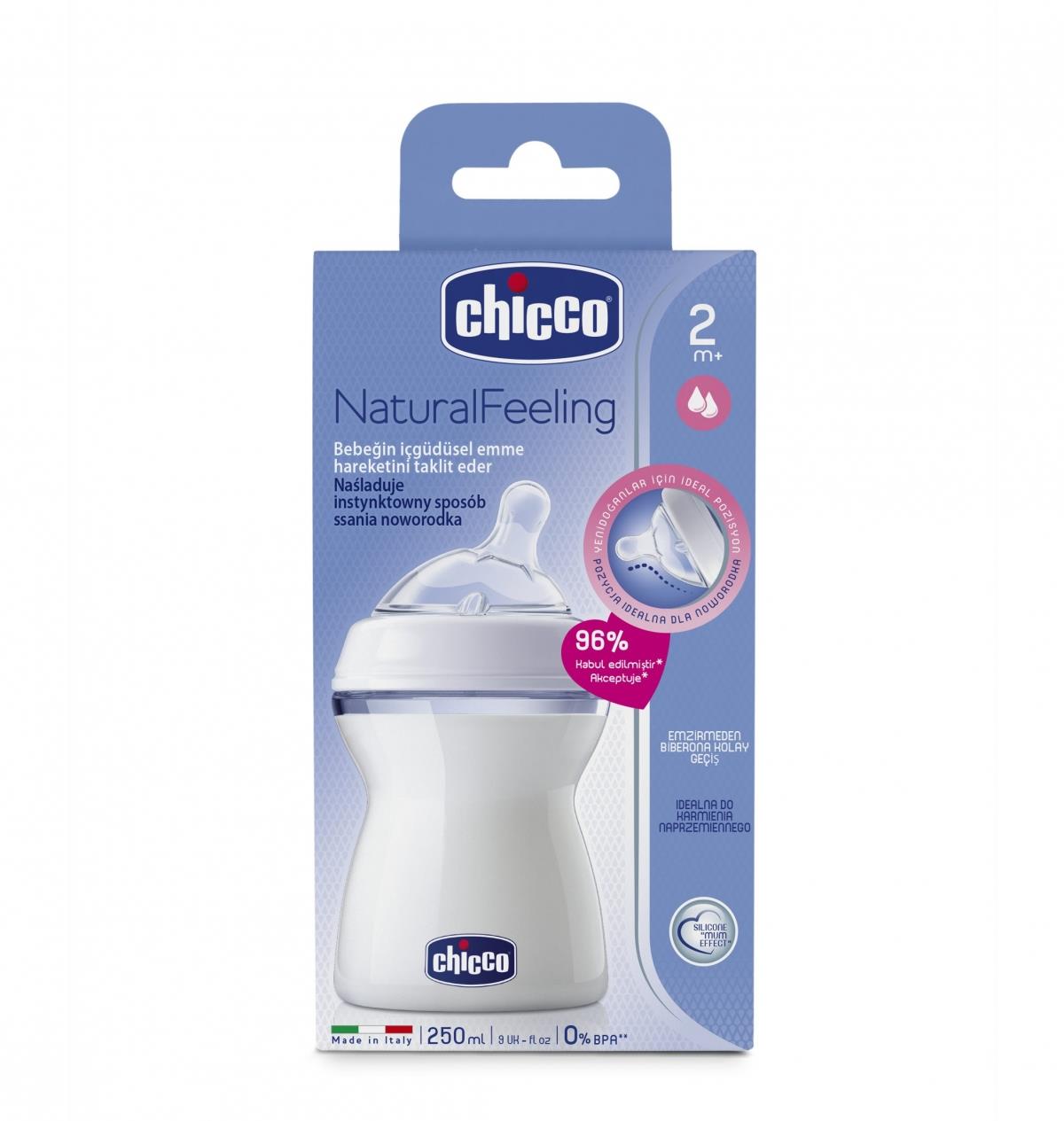 Chicco NaturalFeeling PP Biberon 2 Ay+ 250 ml