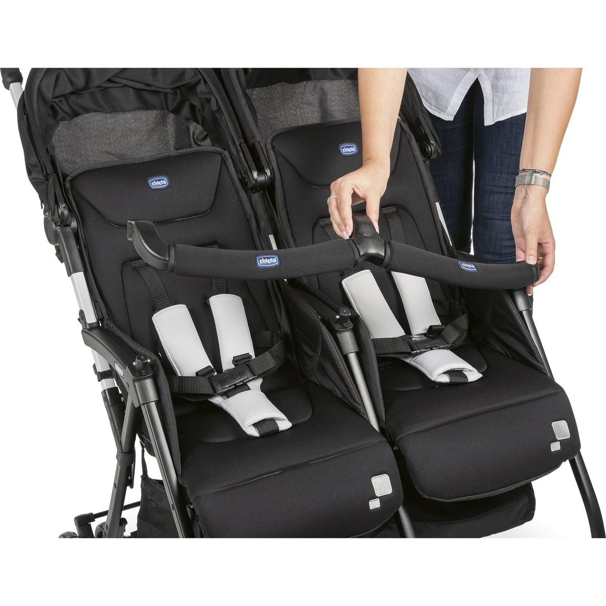 Chicco Ohlala Twin İkiz Bebek Arabası Black Nigth