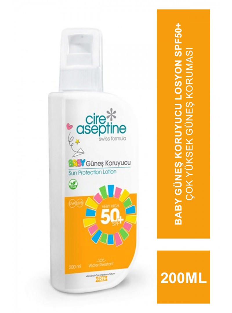 Cire Aseptine Sun Baby Güneş Koruyucu Losyon 50 SPF 200 ml