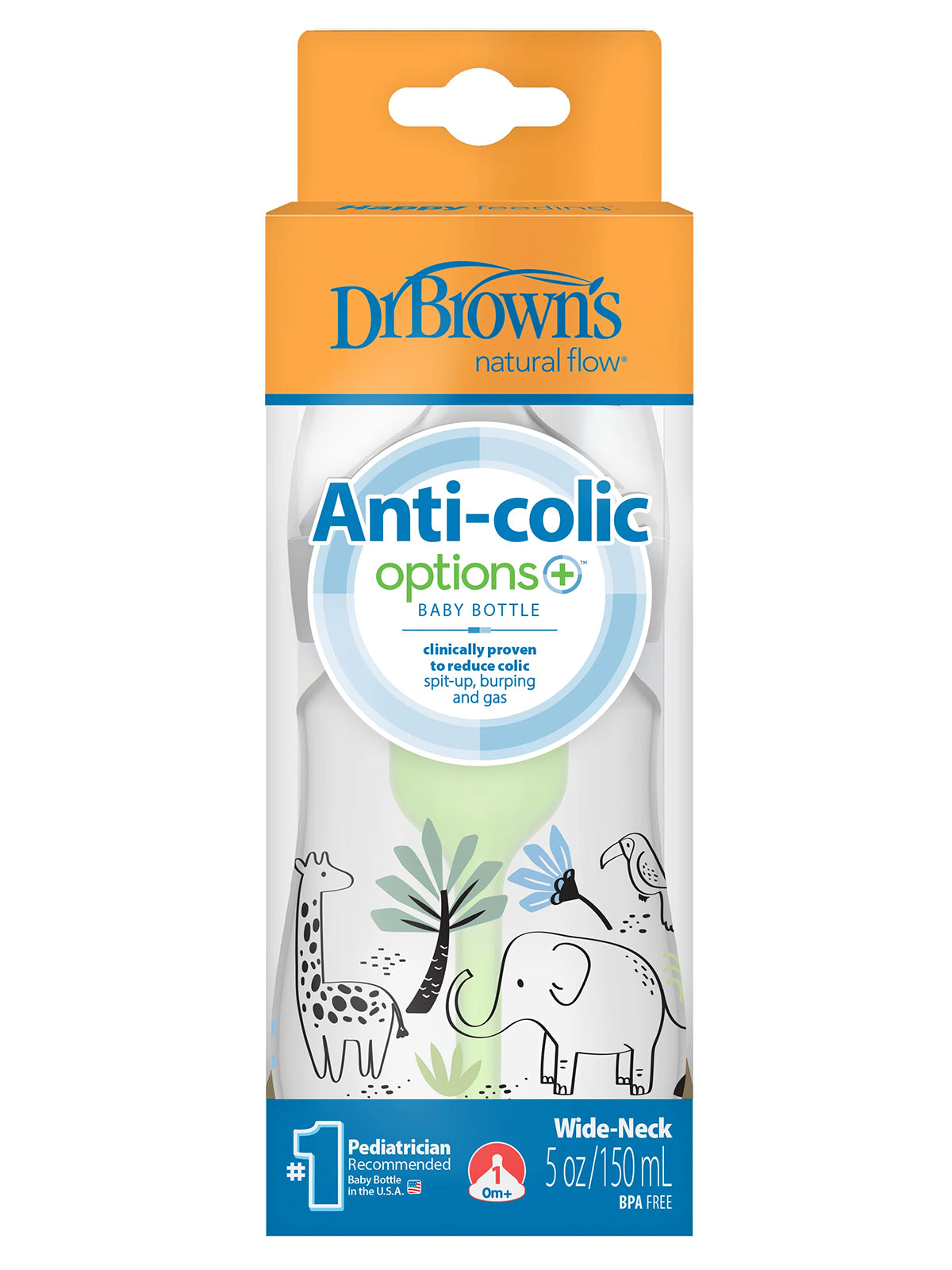 Dr.Brown's Geniş Ağız PP Antikolik Options Biberon 150 ml Erkek
