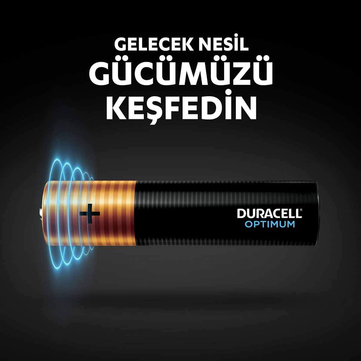 Duracell 4'Lü Optimum AAA Kalem Pil