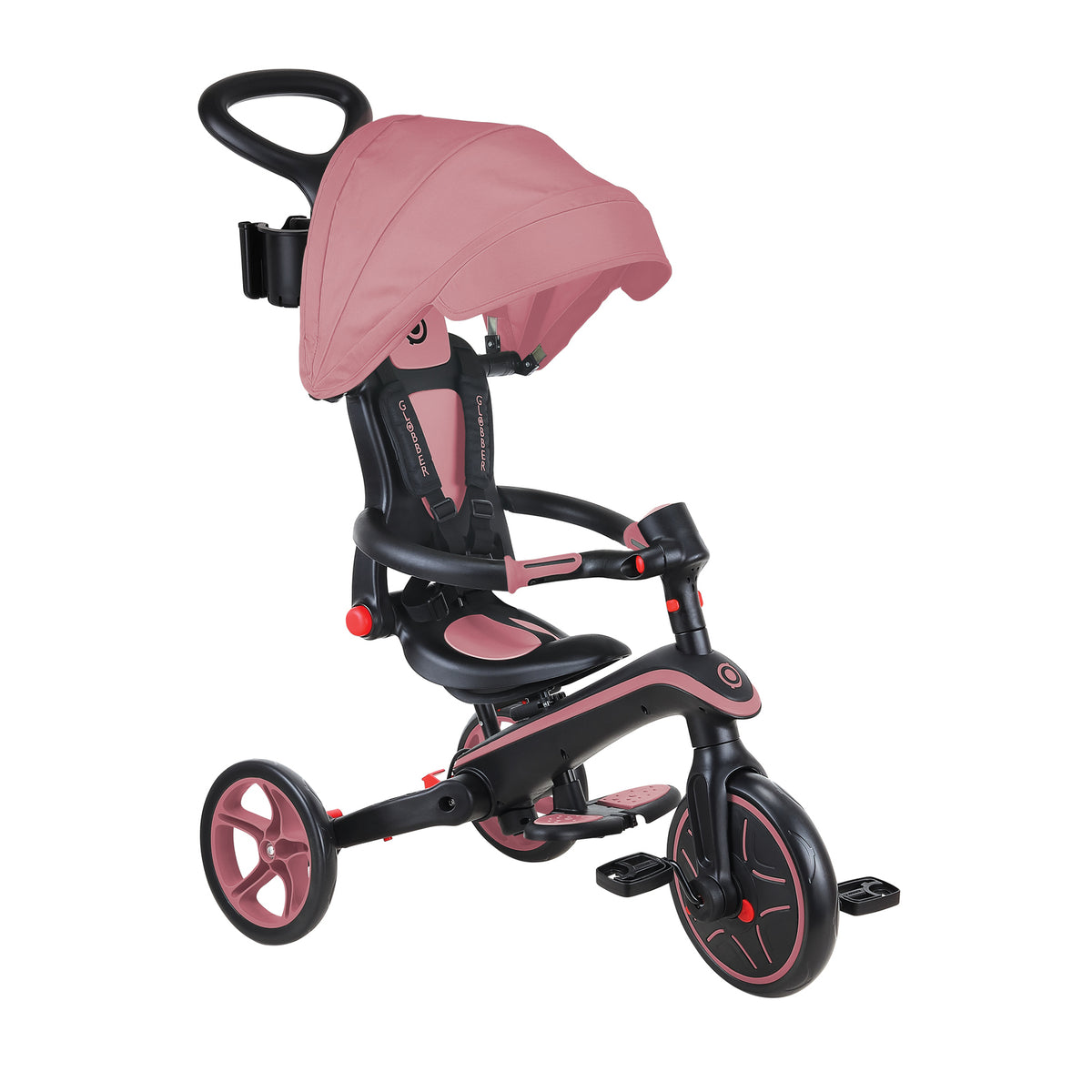 Globber Explorer 4in1 Katlanabilir Bisiklet Koyu Pastel Pembe