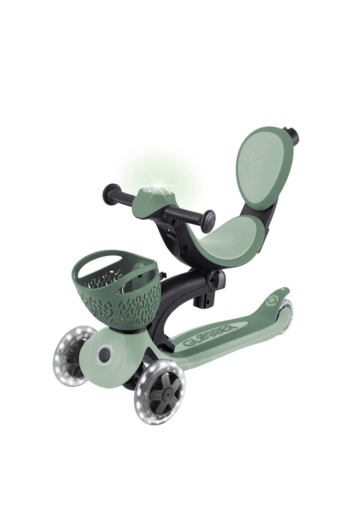 Globber Go Up Baby 360 Scooter (Işıklı) Zeytin Yeşili