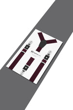 Ayarlanabilir Klipsli Bordo Çocuk Kemer Pantolon Askısı