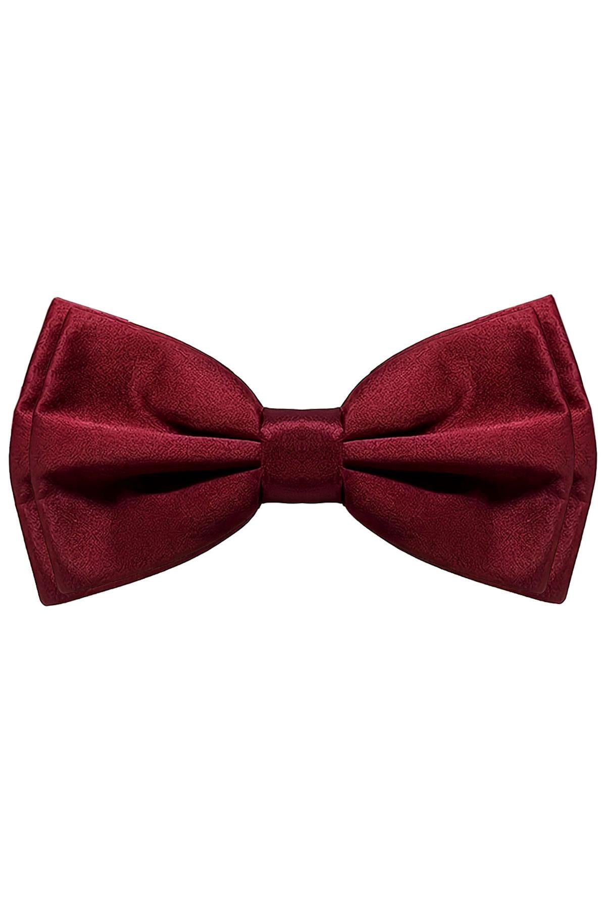 Bordo Ayarlanabilir Saten Çocuk ve Bebek Papyonu