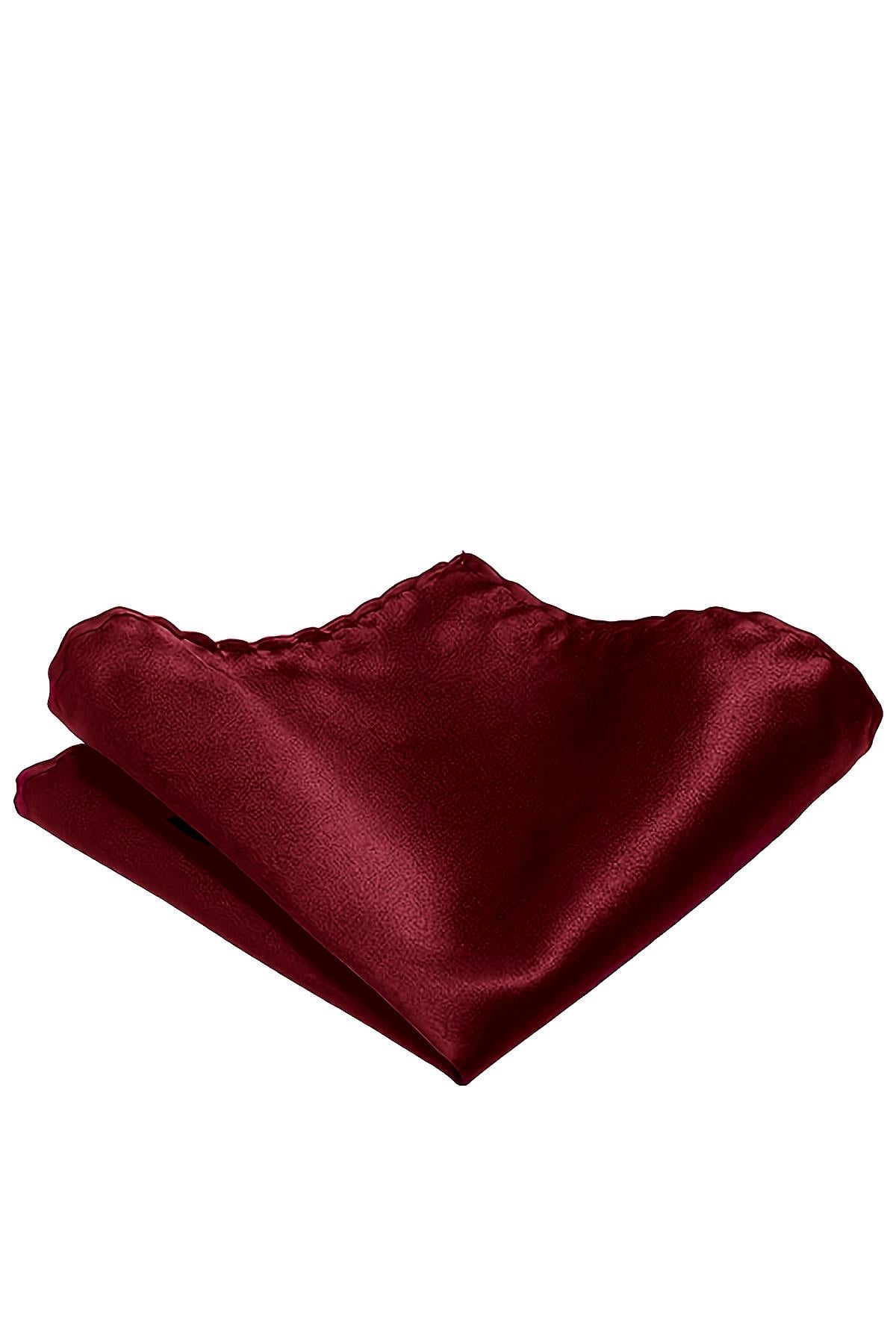 Bordo Ayarlanabilir Saten Çocuk Kravat ve Mendil Seti