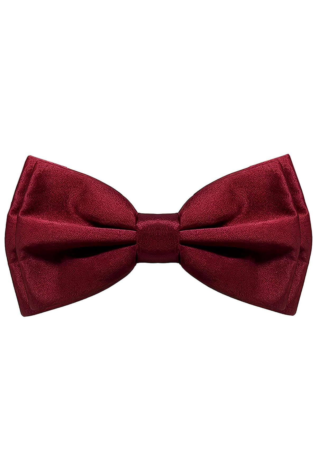 Bordo Ayarlanabilir Saten Çocuk ve Bebek Papyonu