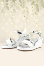 Aurora Ekru Kız Çocuk Dolgu Topuklu Ayakkabı