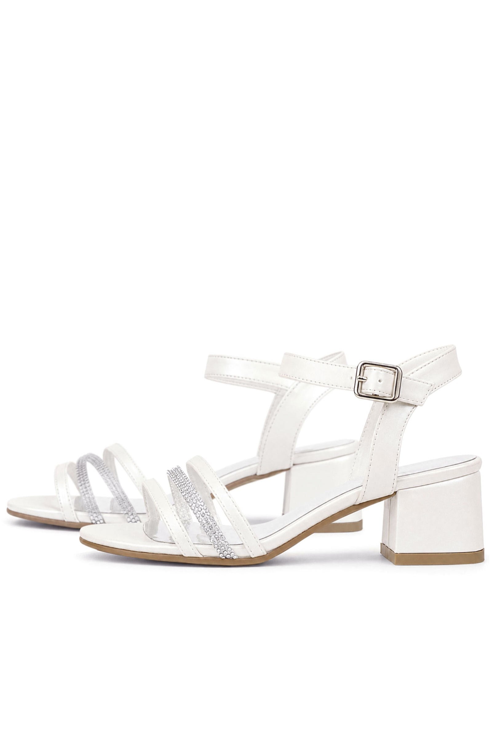 Sedef Rugan Taşlı Kalın Kız Çocuk Abiye Topuklu Ayakkabı