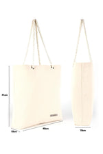 Kanvas Büyük Boy Halat Kulplu  Alışveriş Plaj Bebek Bakım Omuz Çantası
