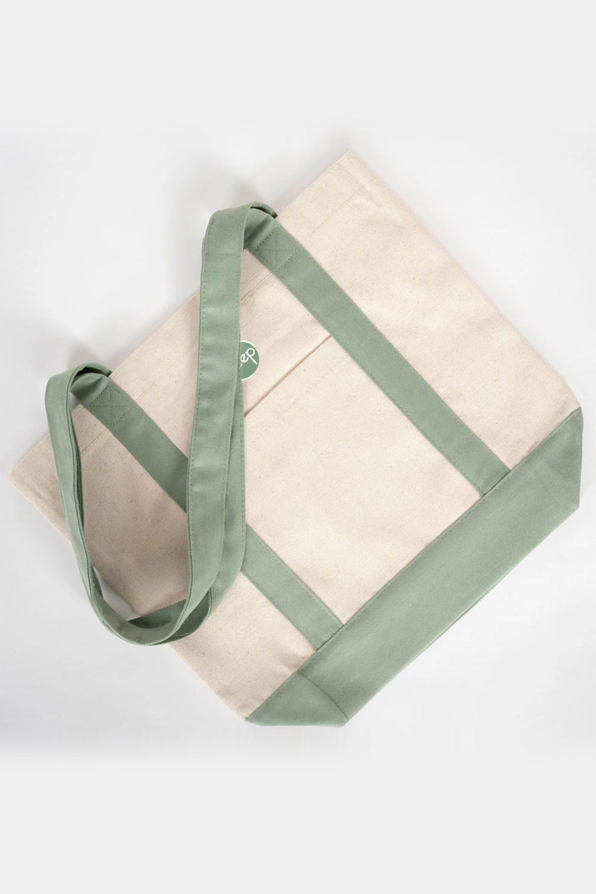 Heep Mint Yeşili Cepli Kanvas Tote Çanta
