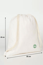 Heep Krem 35x40 cm Unisex Ham Bez Büzgülü Sırt Ayakkabı Çantası