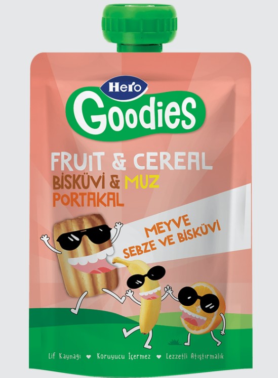 Hero Goodies Muz Portakal Bisküvi Havuç 100 Gr