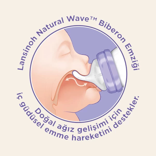Lansinoh Biberon 2'Li Natural Wawa Biberon Emziği 240 ml