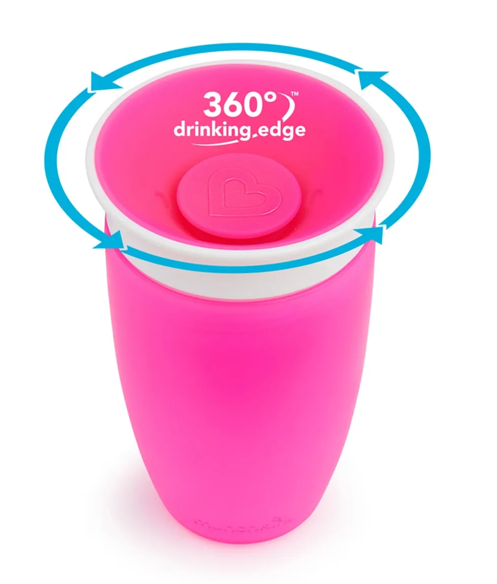 Munchkin Mucize 360° Alıştırma Bardağı 12 Ay+ 296 ml 90316 Pembe