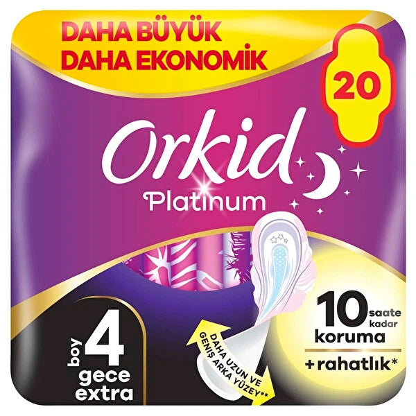 Orkid Ultra Platinum Gece Extra Ped 20'Li