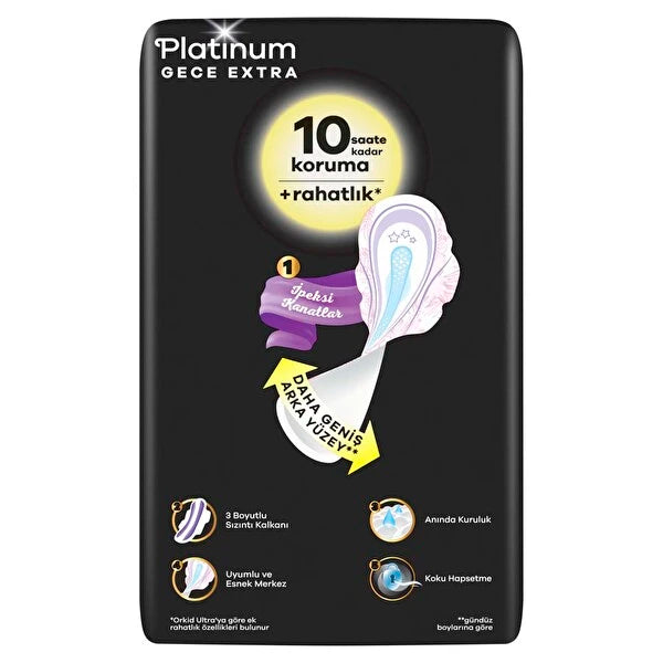 Orkid Ultra Platinum Gece Extra Ped 20'Li