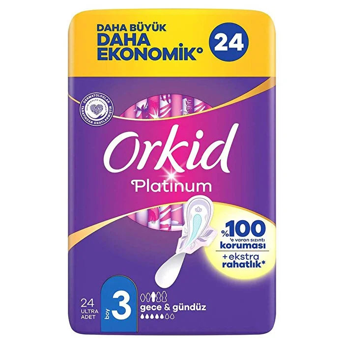 Orkid Ultra Platinum Gece Ped 24'Lü