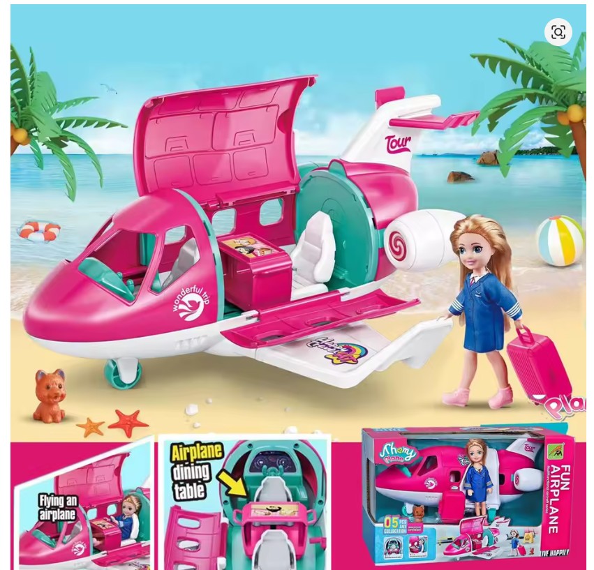 Pasifik Pembe Aksesuarlı Uçak 9045-11