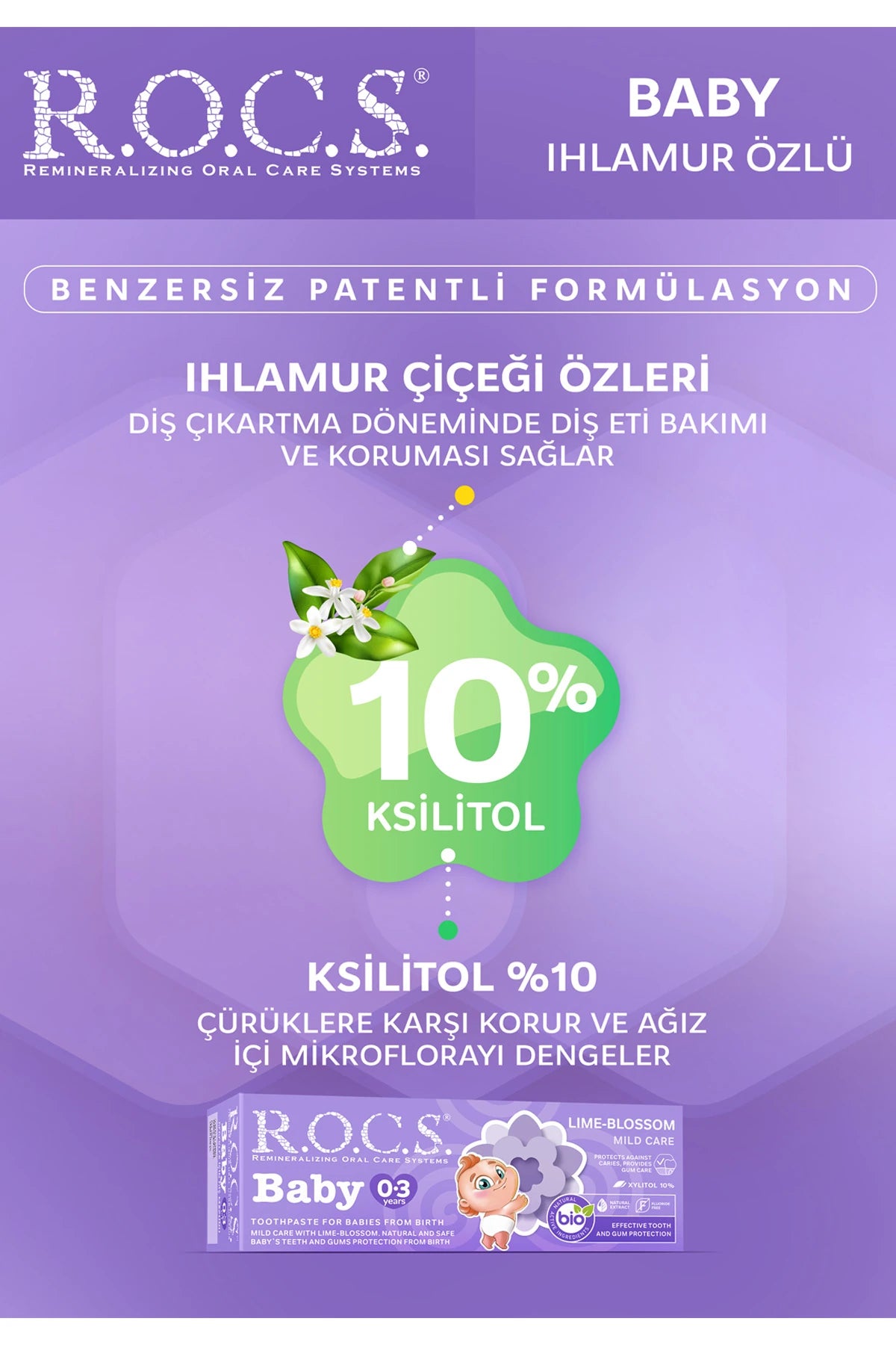 R.O.C.S. Baby Diş Macunu 0-3 Yaş 35 ml Ihlamur