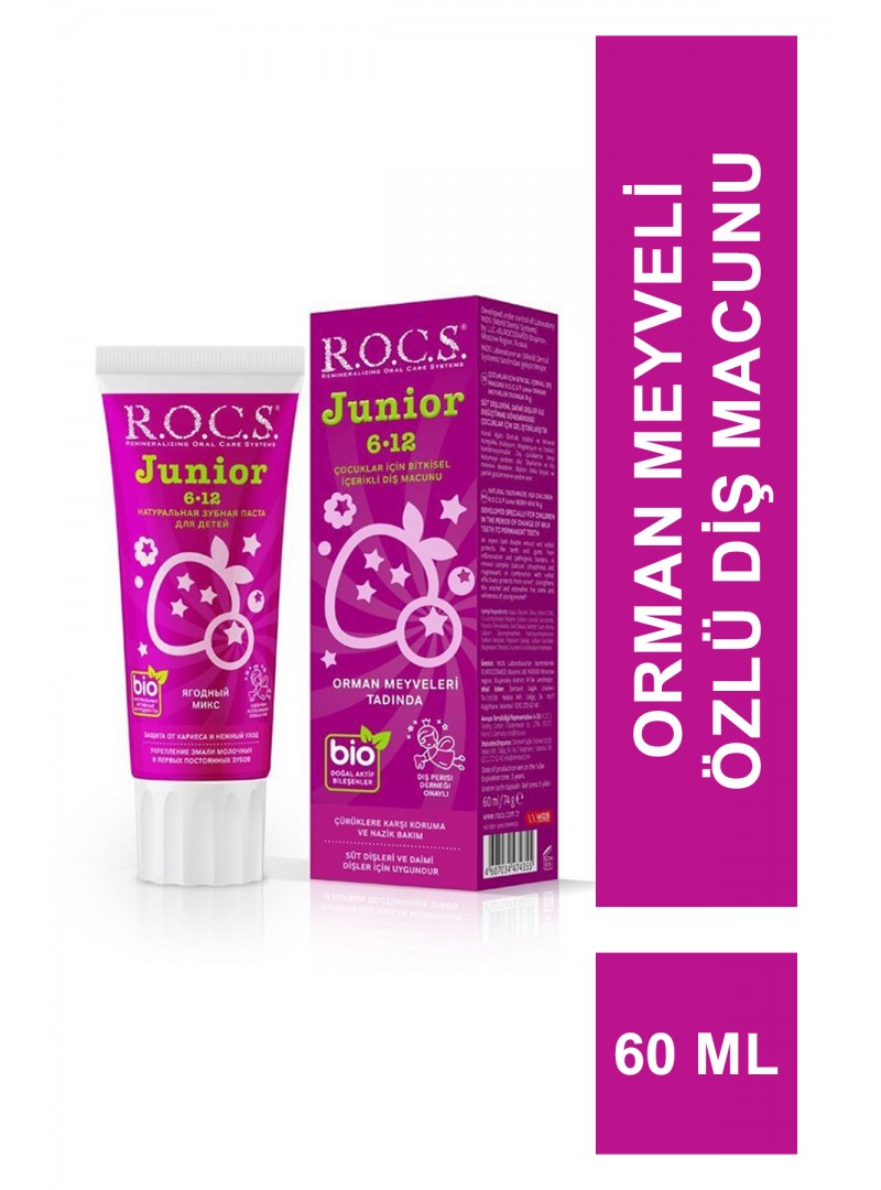 R.O.C.S. Junior Diş Macunu 6-12 Yaş 60 ml Orman Meyveleri