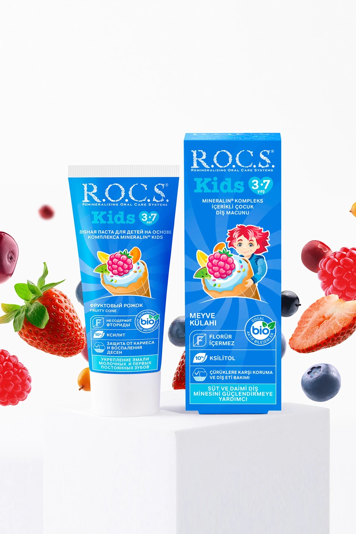 R.O.C.S. Kids Diş Macunu 3-7 Yaş 35 ml Meyve Külahı