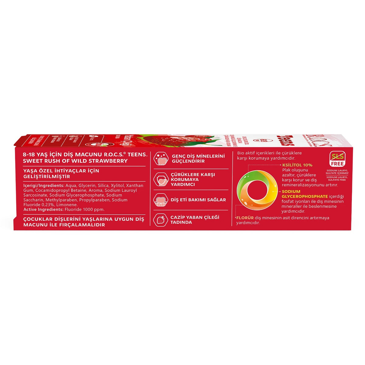 R.O.C.S. Teen Yaban Çileği Diş Macunu 8-18 Yaş 60 ml