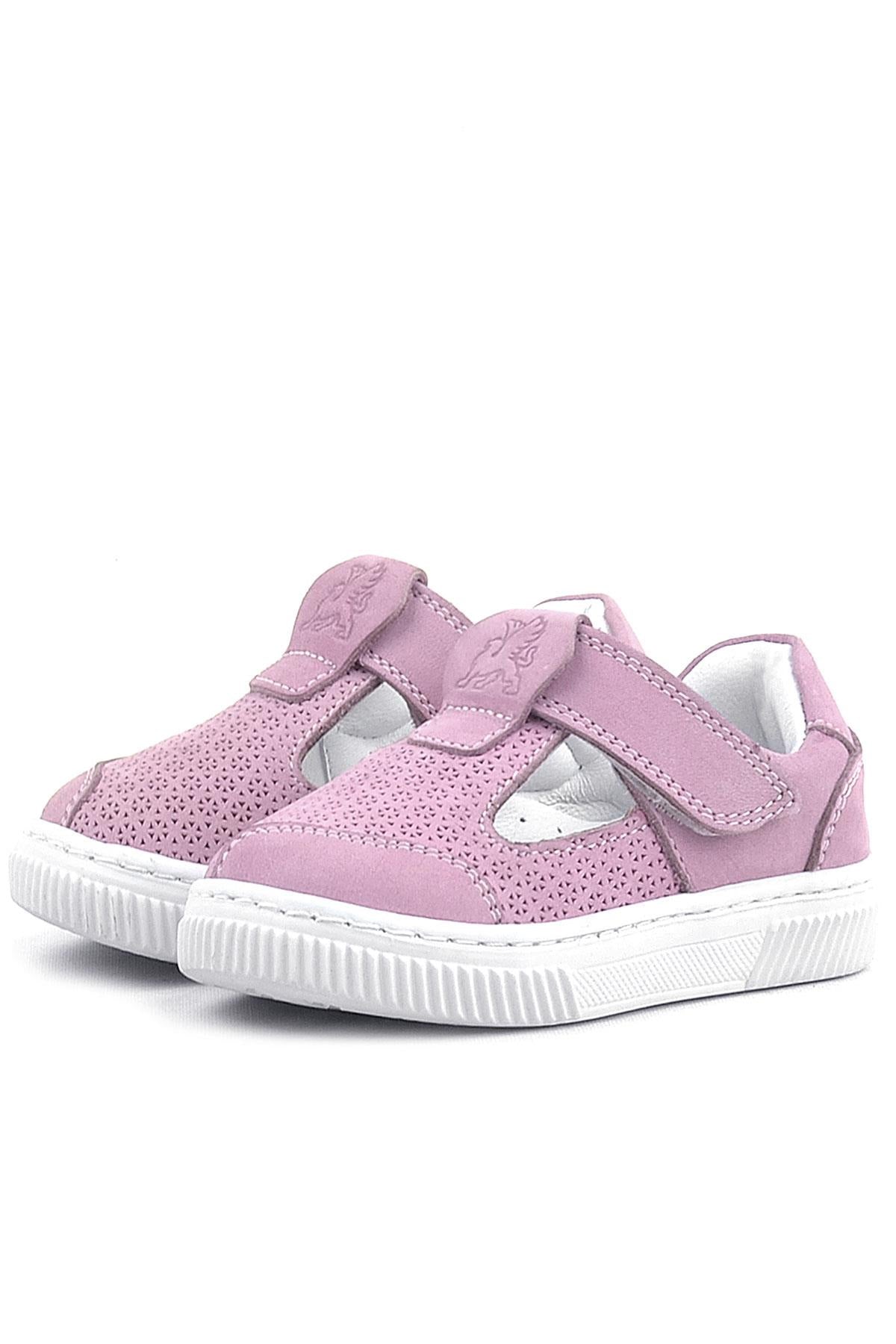 Rakerplus Bheem Hakiki Deri Pudra Cırtlı Bebek Sneaker Sandalet