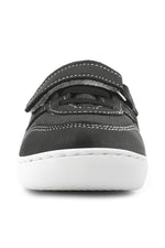 Rakerplus Bob Hakiki Deri Siyah Barefoot Cırtlı Lastikli Bebek Sneaker Ayakkabı