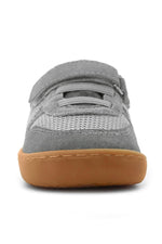 Rakerplus Bob Hakiki Deri Gri Barefoot Cırtlı Lastikli Bebek Sneaker Ayakkabı