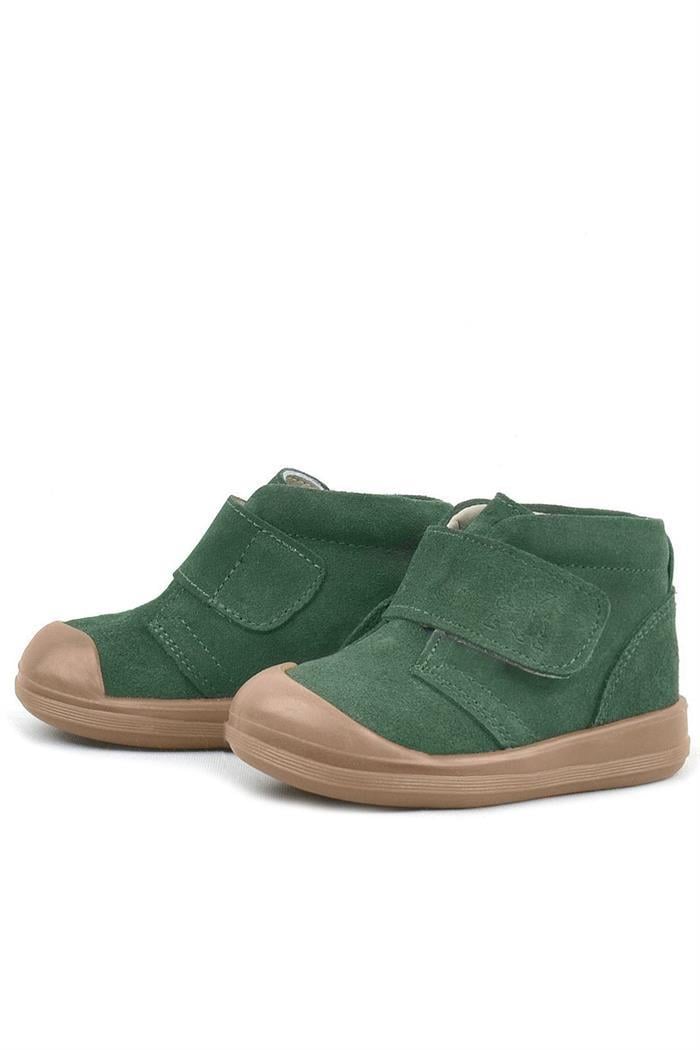 Rakerplus Yoohoo Hakiki Deri Yeşil Cırtlı Unisex Bebek Bot