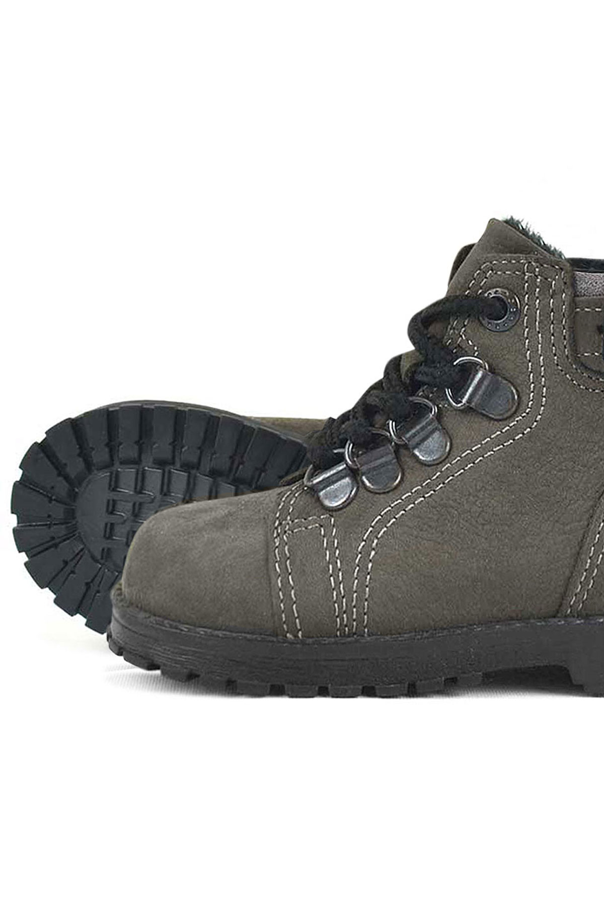 Rakerplus Griffon Hakiki Deri Fermuarlı Kışlık Unisex Çocuk Bot
