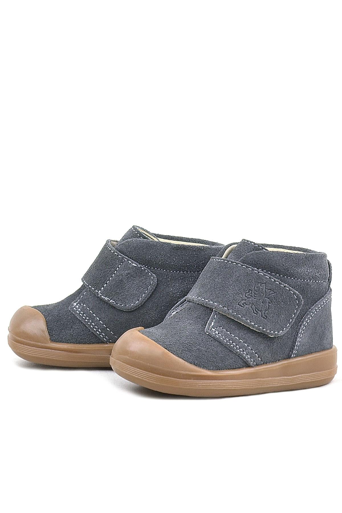 Rakerplus Yoohoo Hakiki Deri Füme Cırtlı Unisex Bebek Bot