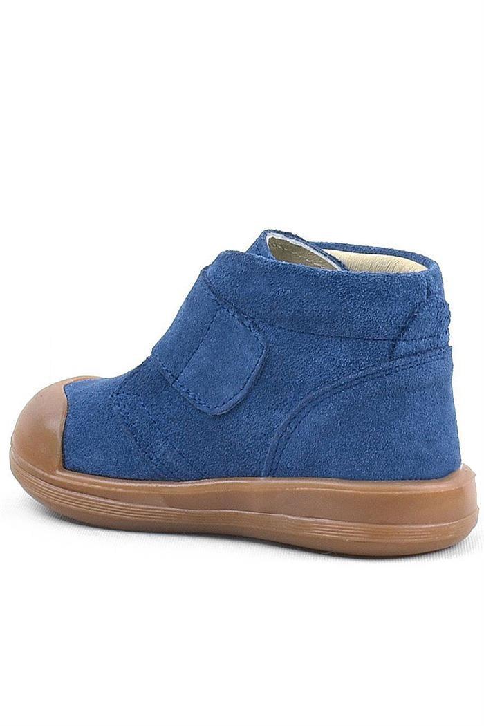 Rakerplus Yoohoo Hakiki Deri Lacivert Cırtlı Unisex Bebek Bot
