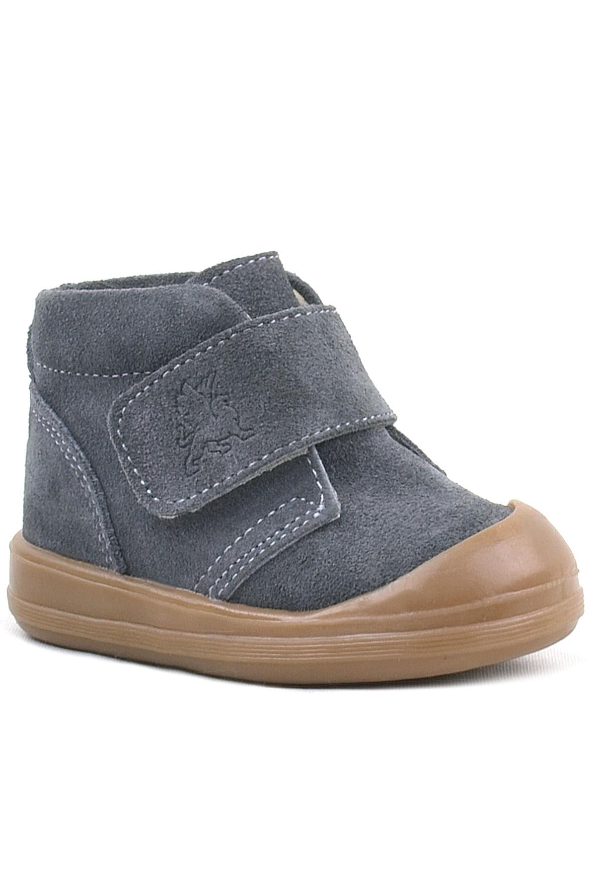 Rakerplus Yoohoo Hakiki Deri Füme Cırtlı Unisex Bebek Bot