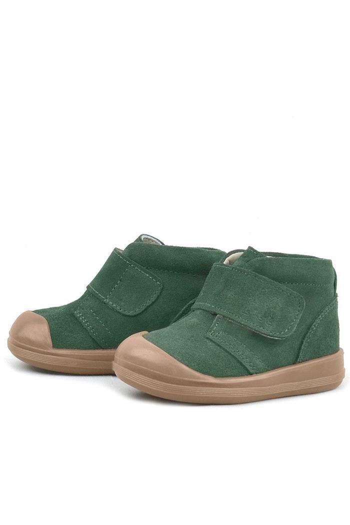 Rakerplus Yoohoo Hakiki Deri Yeşil Cırtlı Unisex Bebek Bot