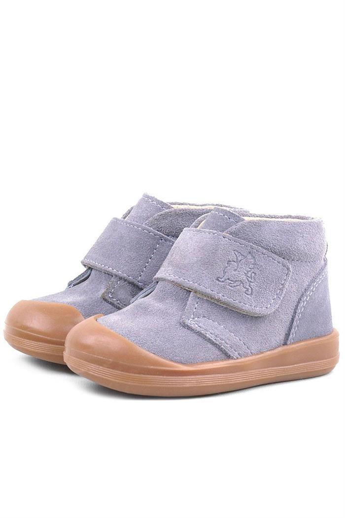 Rakerplus Yoohoo Hakiki Deri Gri Cırtlı Unisex Bebek Bot