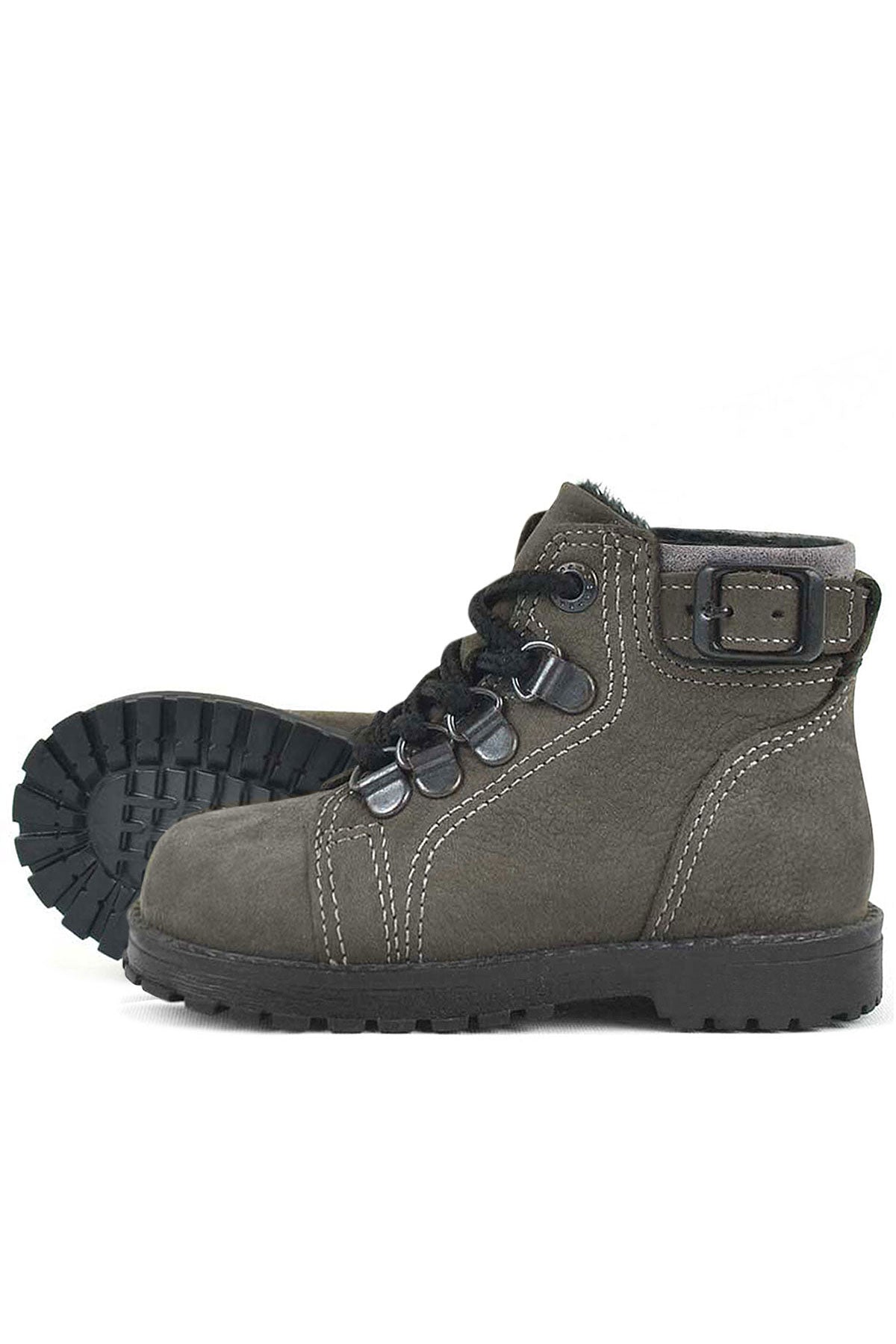 Rakerplus Griffon Hakiki Deri Fermuarlı Kışlık Unisex Çocuk Bot